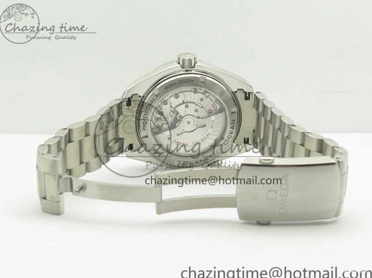 0208 EyeCatching Planet Ocean Professional Ceramic Bezel 45.5mm 1:1 VSF Best Edition Silver Markers on SS Bracelet A8500 Super Clone 8050